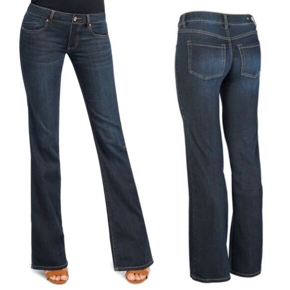 Cabi Zoe Jean dark wash indigo blue low rise flare bootcut jeans size 8R NWT - Picture 1 of 7